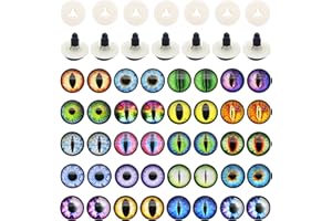 Julie Wang 40PCS 9MM Dragon Safety Eyes Plush Animal Crafts Making Amigurumi Crochet Project DIY Supplies for Adult Artist Model Enthusiast with Washer 0.35inches
