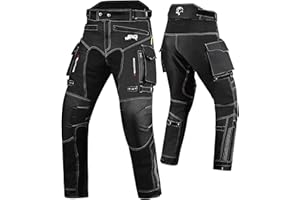 J.A.G. JAG Motorcycle Protective Pants - Dual Sport Motocross Pants, with Armor Impact Protection & Water Resistant Cordura Fabric