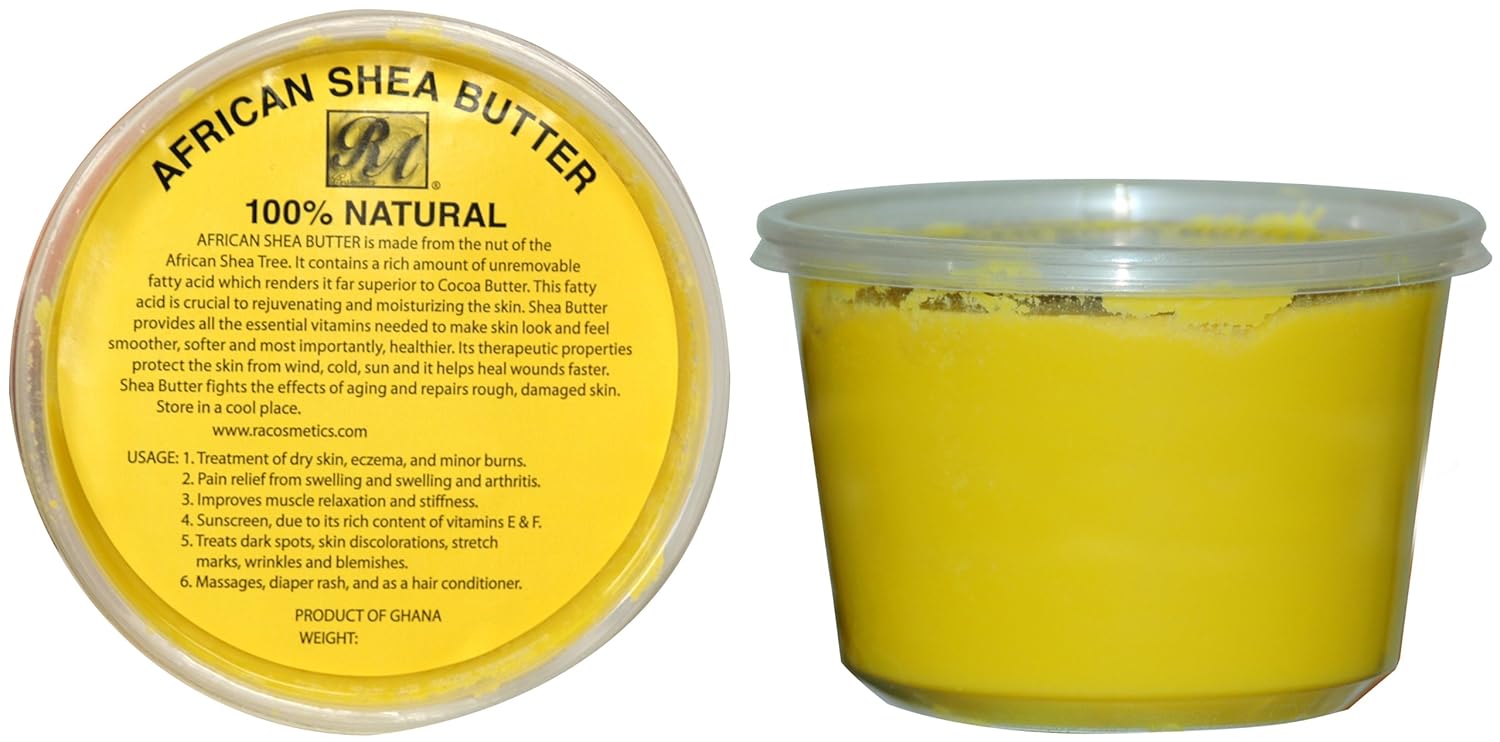RA Cosmetics 100 African Shea Butter Solid 16 oz. (Pack of 2