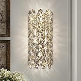 Kaiyuan Crystal Wall Sconces,Modern Wall Light Fixtures,Chrome Wall Lamp,Luxury Crystal Wall Sconces for Living Room Bedroom 