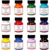 Angelus Acrylic Leather Paint, Best Sellers Kit, Flexible Paint For Shoes, Sneakers, Leather, Canvas, Furniture, and More - 12 Colors (1 oz Each)