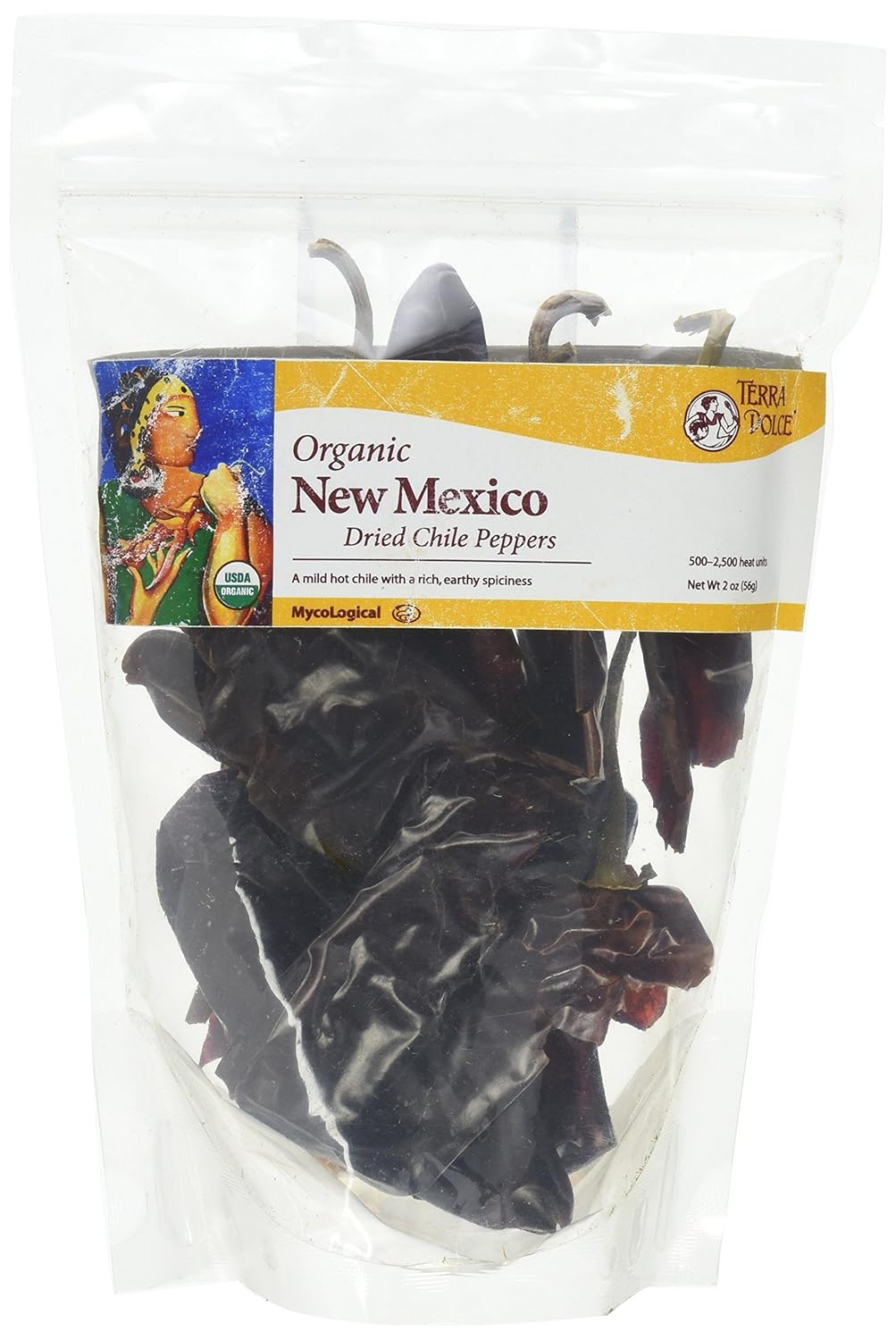 Terra Dolce, Dried Organic New Mexico Dried Chilies, 2 oz
