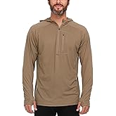 Mens Micro Weight Woolverino ¼ Zip Sun Hoodie - 84% Merino Wool, 12% Nylon, 4% Spandex