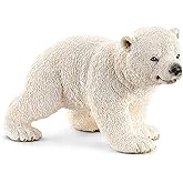 Schleich Wild Life, Realistic Arctic Animal Toys for Kids, Baby Polar Bear Cub Toy Figurine, Ages 3+