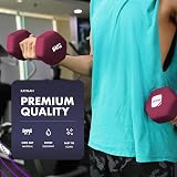 KAYMAN Neoprene Dumbbells Set 1-10kg with Anti-Slip Coating and Poster view 3