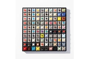 Keychron Switch Tester 100 Max Edition, Mechanical Keyboard Switch Sampler Cherry Gateron Kailh with Transparent ABS Keycaps, Steel Plate & Foam for Testing Linear/Tactile/Clicky Feel