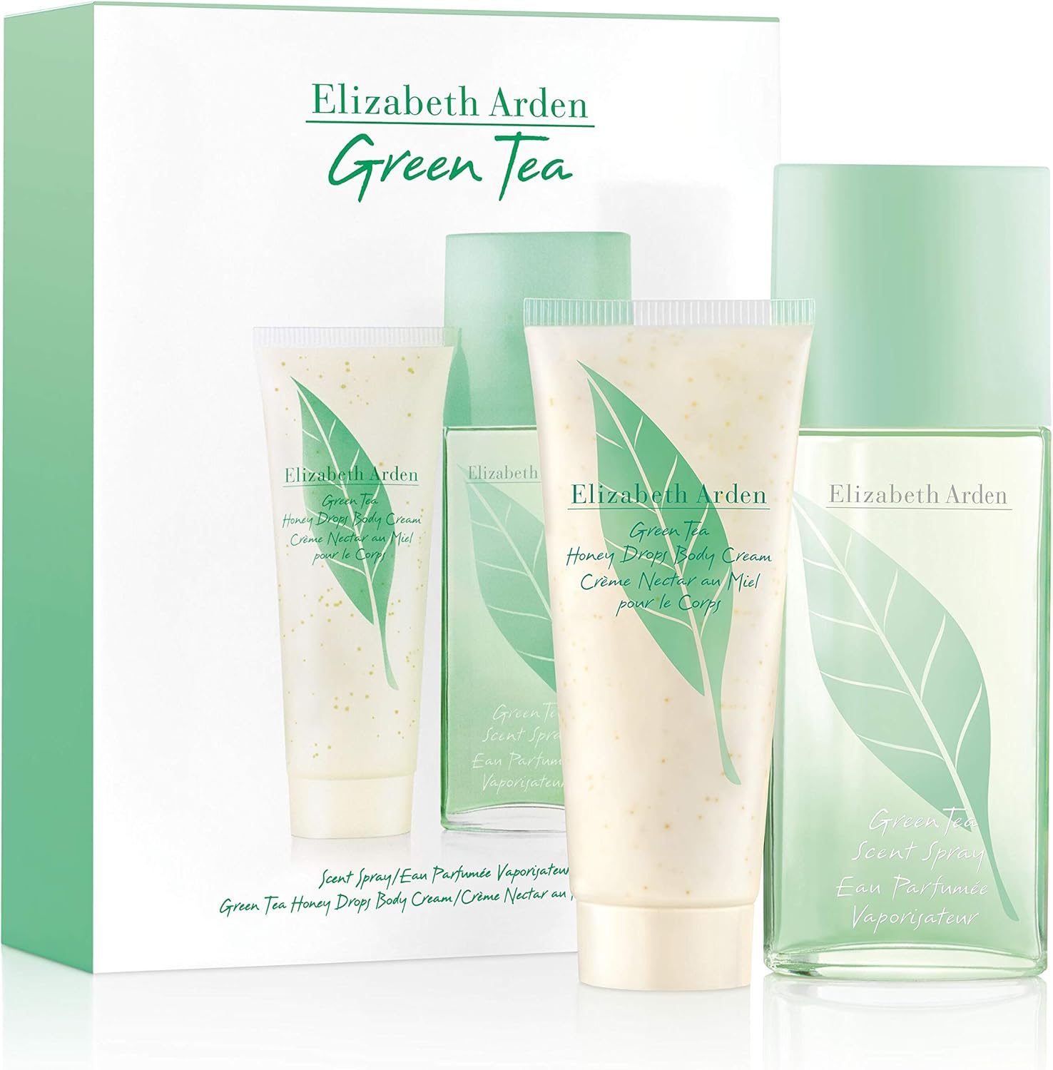 ELIZABETH ARDEN Coffret Green Tea Eau Parfumée Femme Vaporisateur 100 ml + Crème Nectar au Miel