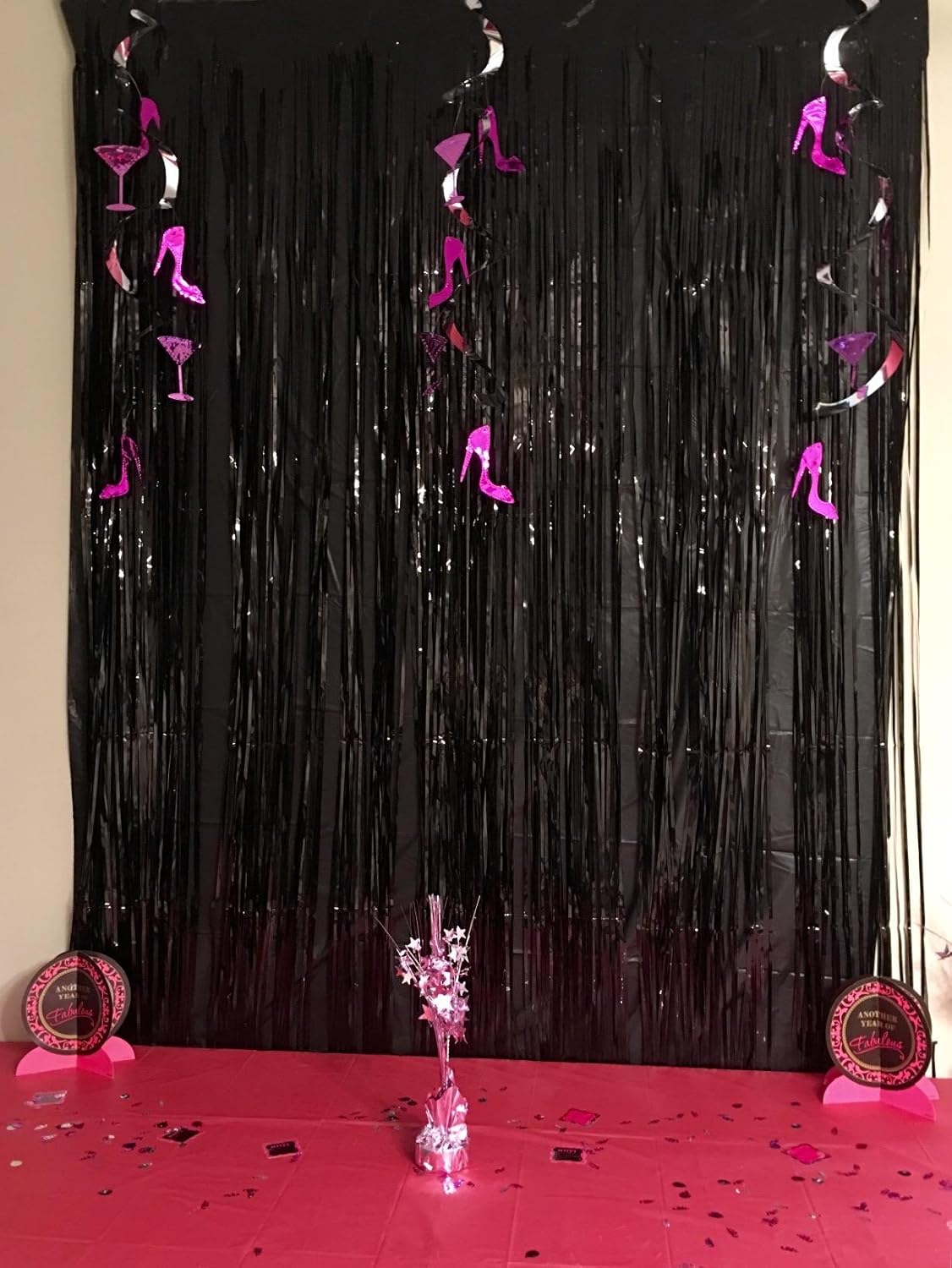 Event & Party Supplies Blukey BlackFoilFringeCurtain12FTX8FT
