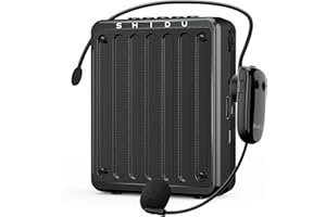 SHIDU 20W Voice Amplifier for Teachers Wireless Headset Microphone Blutooth Portable Microphone with Speaker for Classroom Speech Meeting Yoga Outdoors