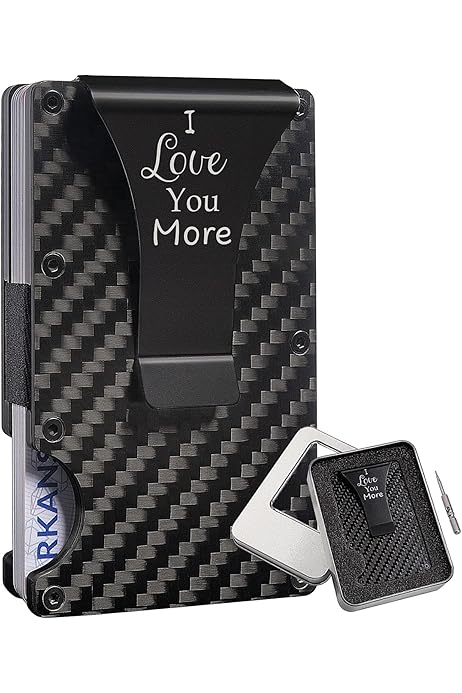 Cartera Para Hombre HiShutiao Cartera De Fibra De Carbono Para