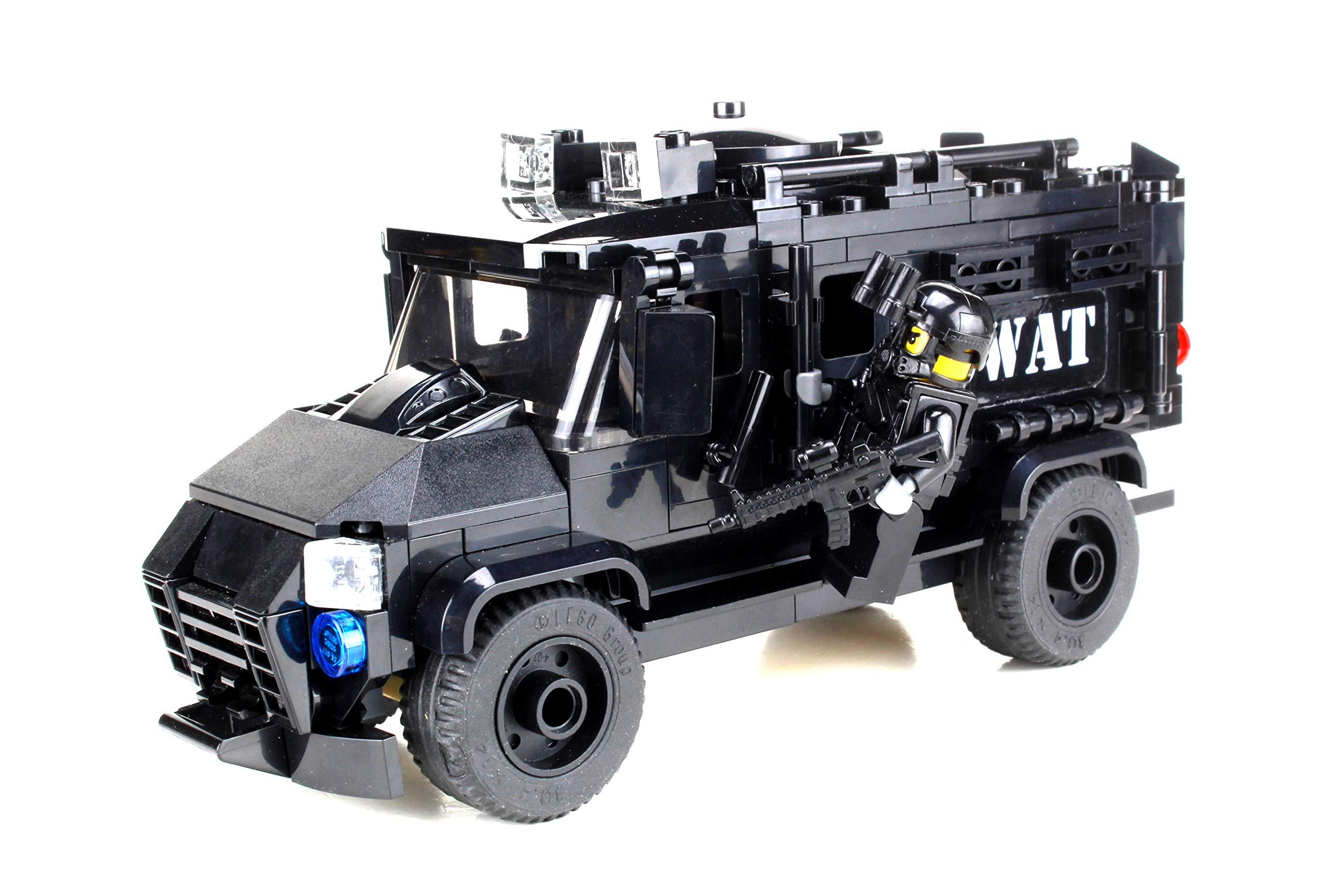 Battle Brick Armored Police SWAT Truck Custom Set Buy Online in UAE