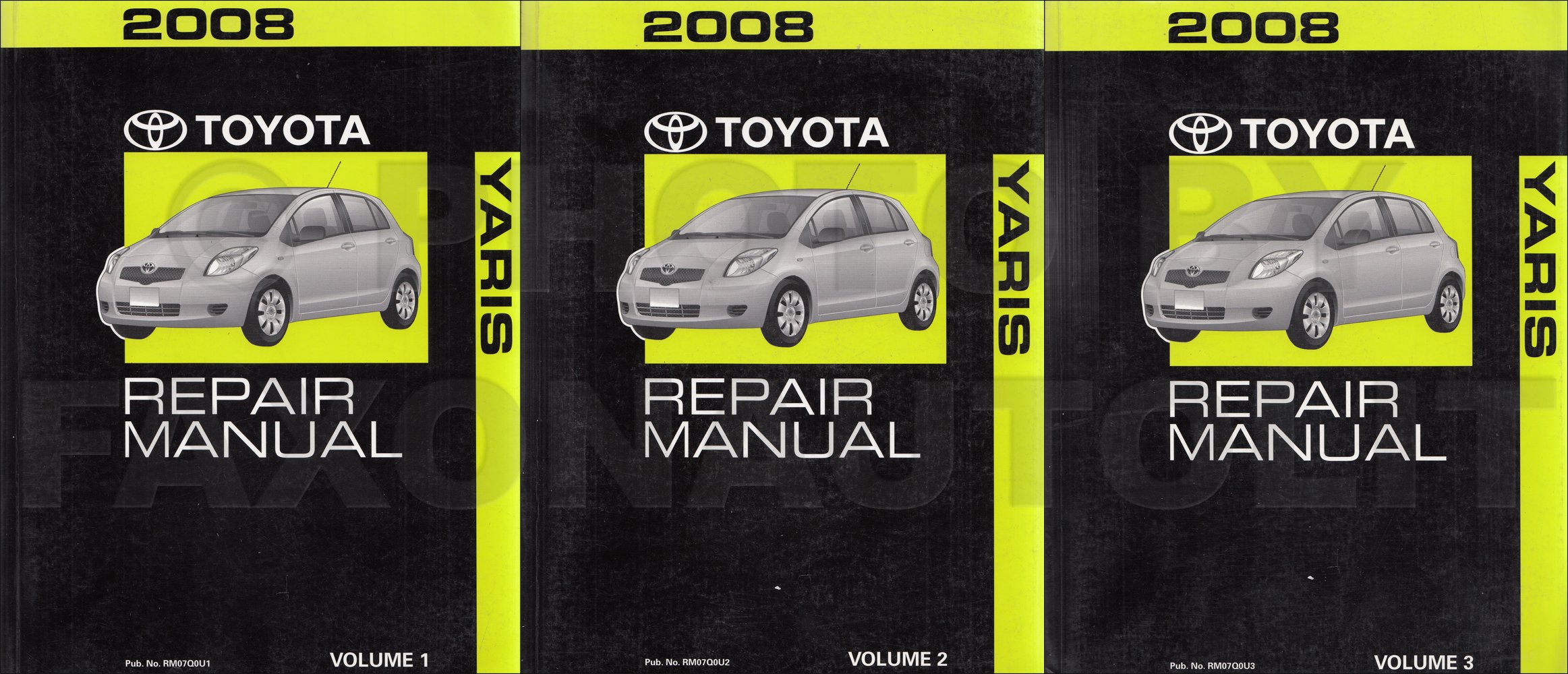 2008 Toyota Yaris Repair Service Manual Original Set Paperback – 2008