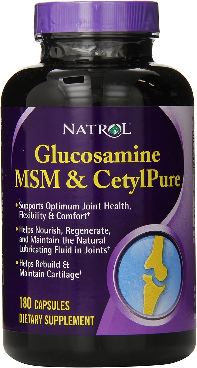 Natural Glucosamine MSM Cetylpure Capsules, 180 Count