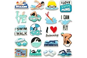 FLUMUTNOL Sports Shoes Charms Decoration, Ball Cheerleading Fitness Softball Running Baseball Gymnastics Ballet Tennis Soccer Swimming Volleyball Basketball Football Skiing Shoe Charms for Croc Clog Sandals