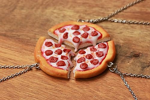 Pizza Freundschaft Halskette 2 3 4 5 Oder 6 Freunde Lebensmittel Schmuck Pizza Halskette Bff Halskette Friends Halskette Freundschaft Halskette Amazon De Handmade