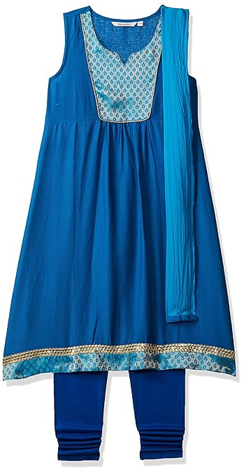 Girls' A-Line Regular Fit Salwar Suit Set (400017778099)
