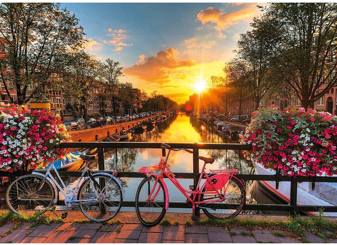 XLWJ1 DIY Present Jigsaw Puzzle 500/1000/2000/5000/6000 Pieces For Kids Adult Elderly, Large Difficult Wooden Mosaic Painting Gift Landscape Sunset, Decompression Toy (Size : 300 PCS)