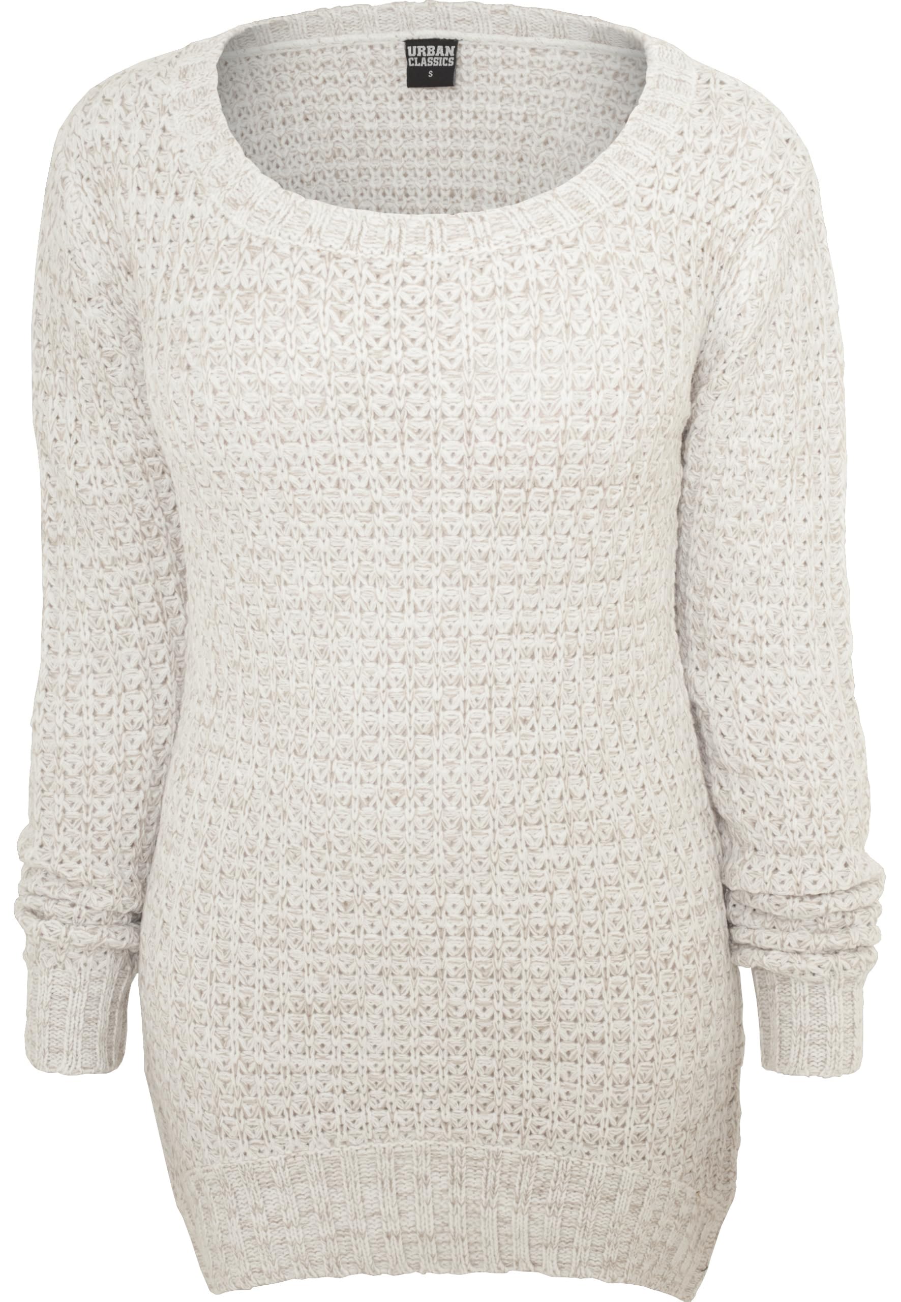 Urban Classics Women's Ladies Long Wideneck Sweater Jumper, Navy, X-Large, Weiß (offwhite 555), X-Large