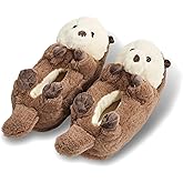 OoohGeez! Kids Funny Soft Fuzzy Animal Slippers, Cute Cozy Non-Slip House Shoes for Boys & Girls, Shoe Size 1-4