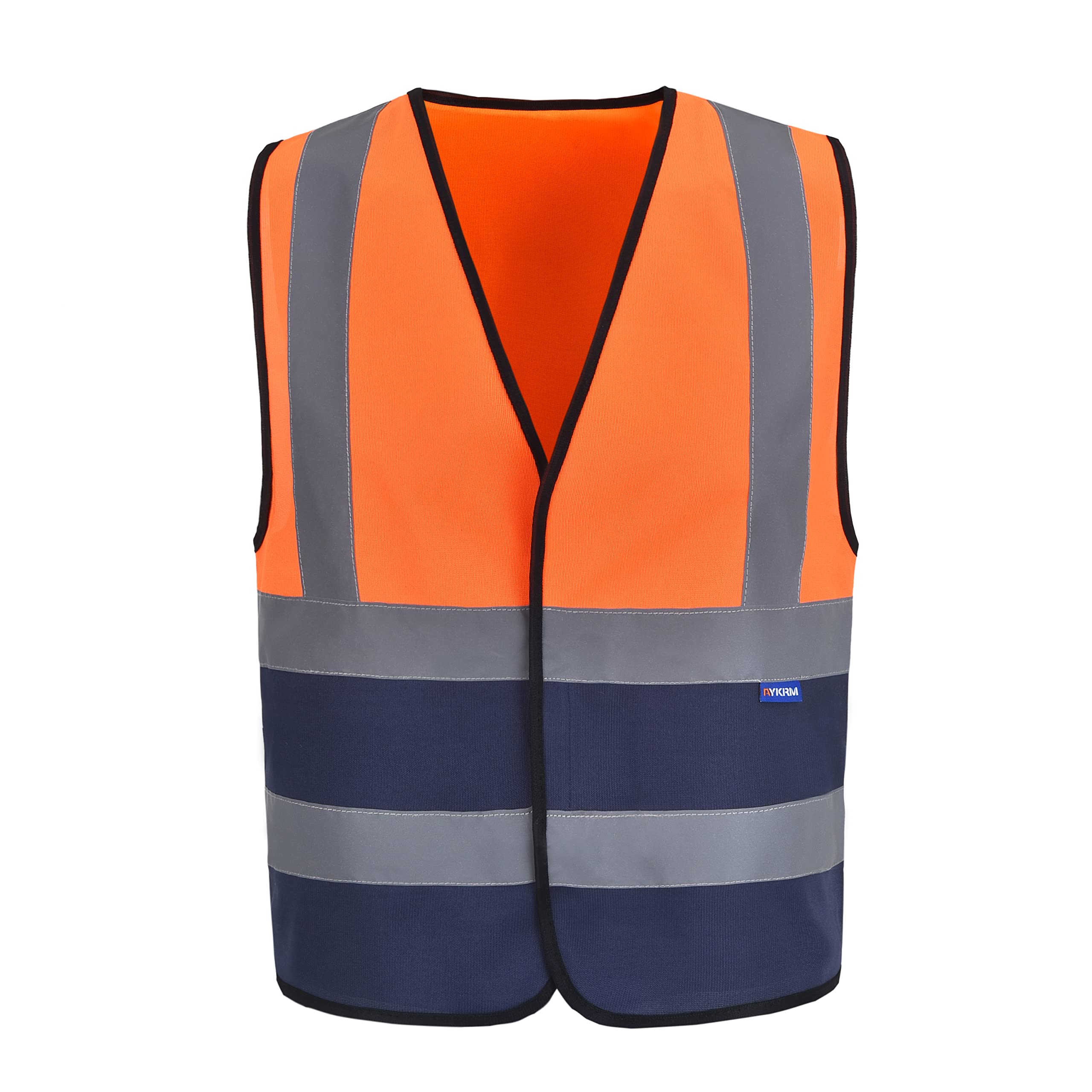 Orange and Navy high vis Reflective Vest High Visibility hi viz vis Executive Waistcoat