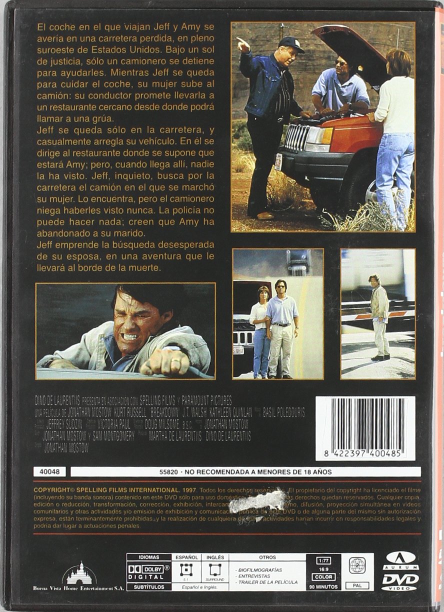 Amazon Com Breakdown Dvd Import Espagnol Movies Tv