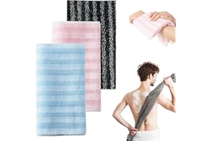 Exfoliating Shower Towel, 2026 New Soft Textured Exfoliating Bath Towel for Home,Soft Foldable Back Scrub Towels, Rich Foamin