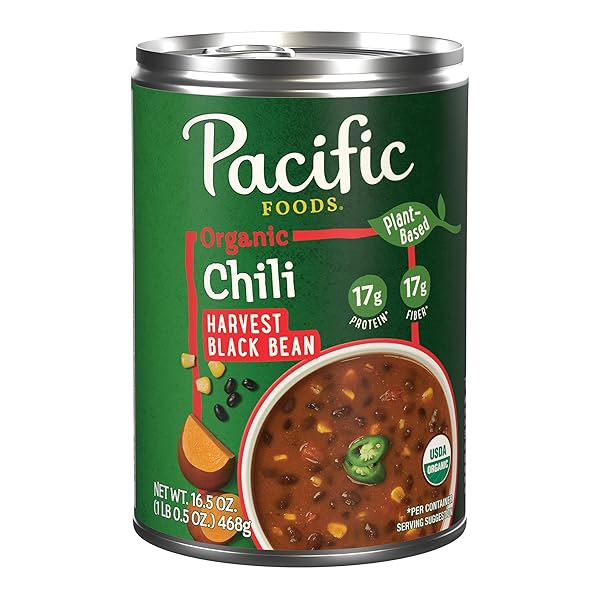 PACIFIC FOODS ORGANIC HARVEST BLACK BEAN CHILI, PLANT...