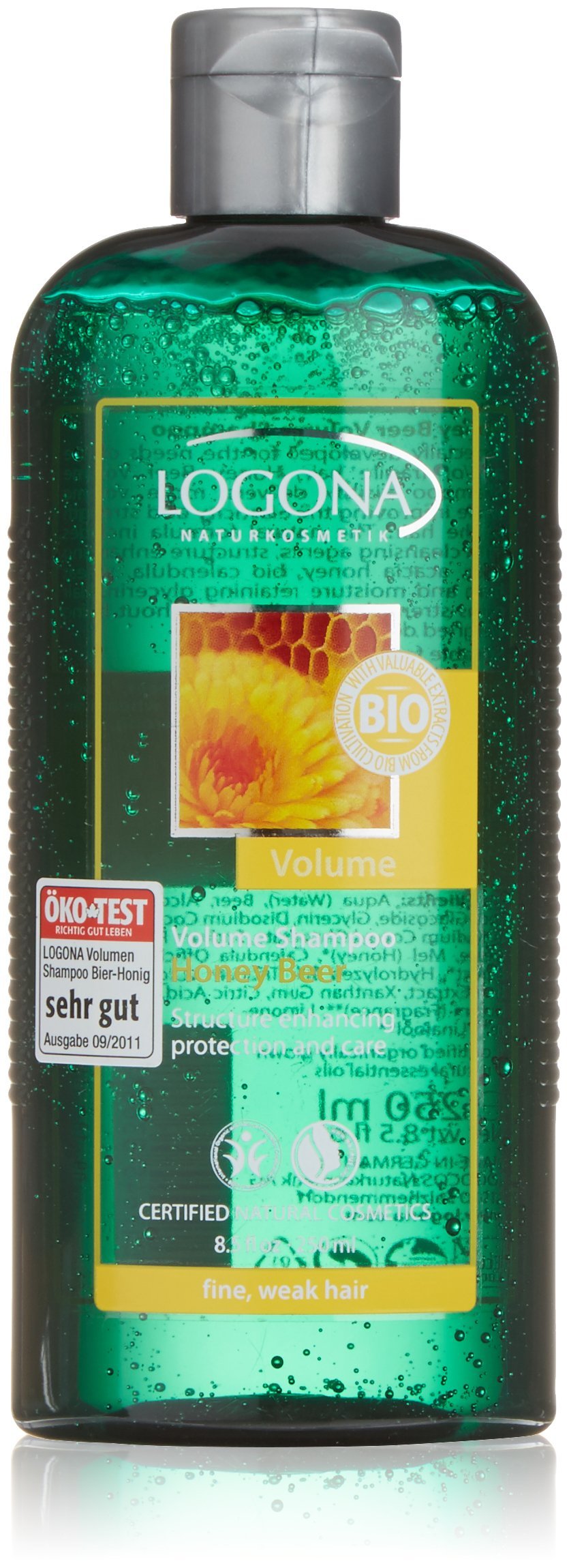Logona Volume Shampoo Honey Beer for Fine and Brittle Hair 250 ml