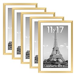 upsimples 11x17 Picture Frame Set of 5, Display