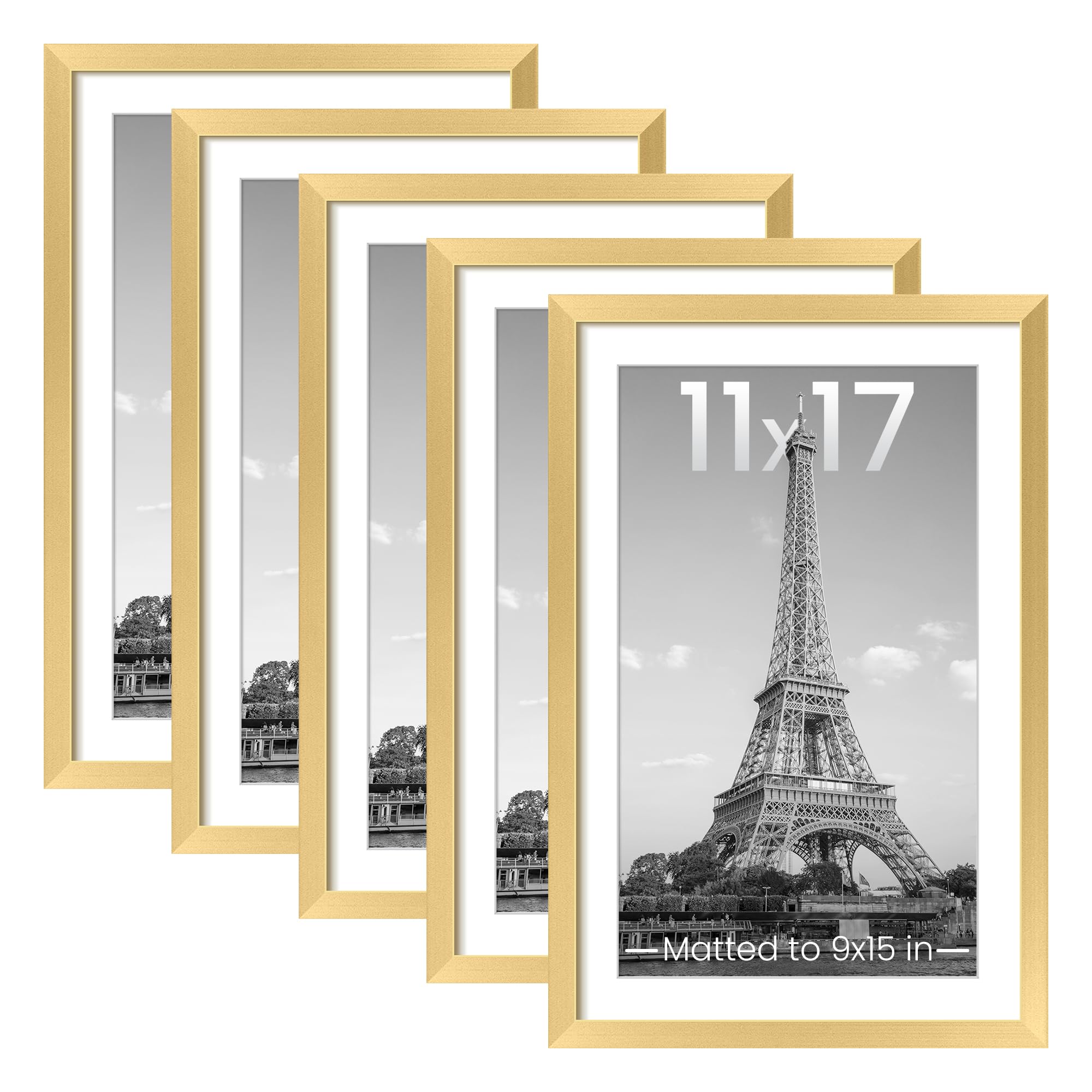 upsimples 11x17 Picture Frame Set of 5, Display