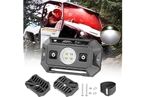 UTV Dome Light, Rfroad lighting 12v Universal Roll Bar Mount Led Light UTV Interior Dome Light Utility Roll Cage Dome Light Map Light For UTV ATV Polaris RZR Can-Am Truck Golf Cart SXS Cab - White/Red