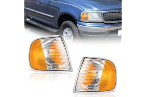 WEELMOTO Signal Lights Replacement for 1997-2003 F150 / 1997-2002 Ford Expedition / 1998-1999 F250 Parking Turn Signal Marker Light Left+Right Pair Does NOT fit models produced before July 1996