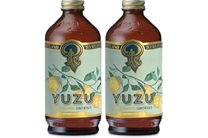 P PORTLAND SYRUPS Portland Syrups Yuzu Syrup - Yuzu Beverage Concentrate for Cocktails, Mocktails, Tea, Soda, Coffee, & Baking - Bright Citrus Flavor for Refreshing Drinks - 12 oz Bottle, 24 Servings, Pack of 2