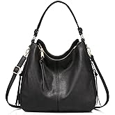 Realer Hobo Crossbody Bags for Women Designer Faux Leather Hobo Handbags Retro Large Size Shoulder Bag Bucket Purse