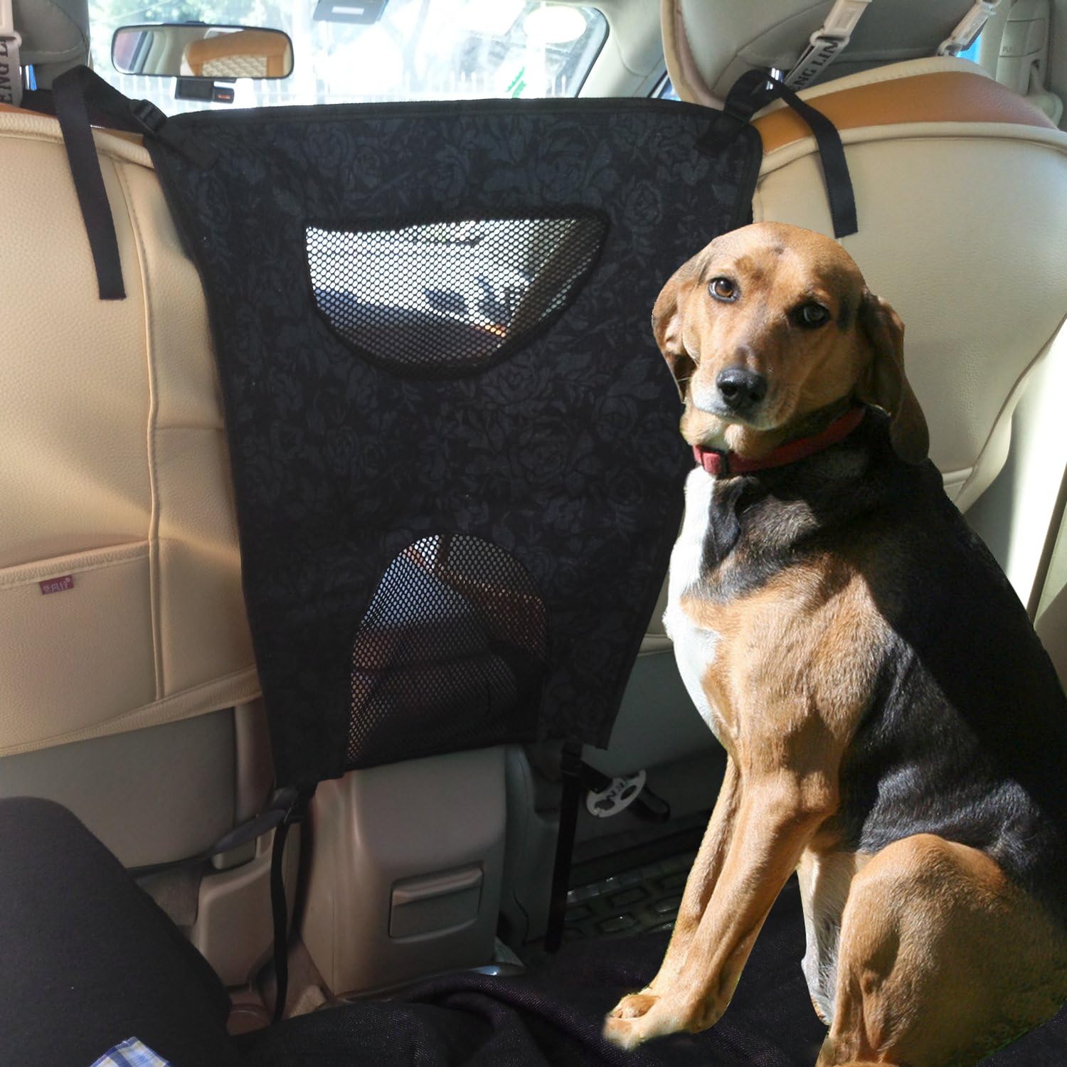 Dog Car Barriers,CarBoss Car Back Seat Mesh Barriers for Dog,Travel Automobile Safety Protectors and Vehicle Pet Net Barriers for Car,SUV,Truck,Van - Helps Keep Pets Off the Front Seat