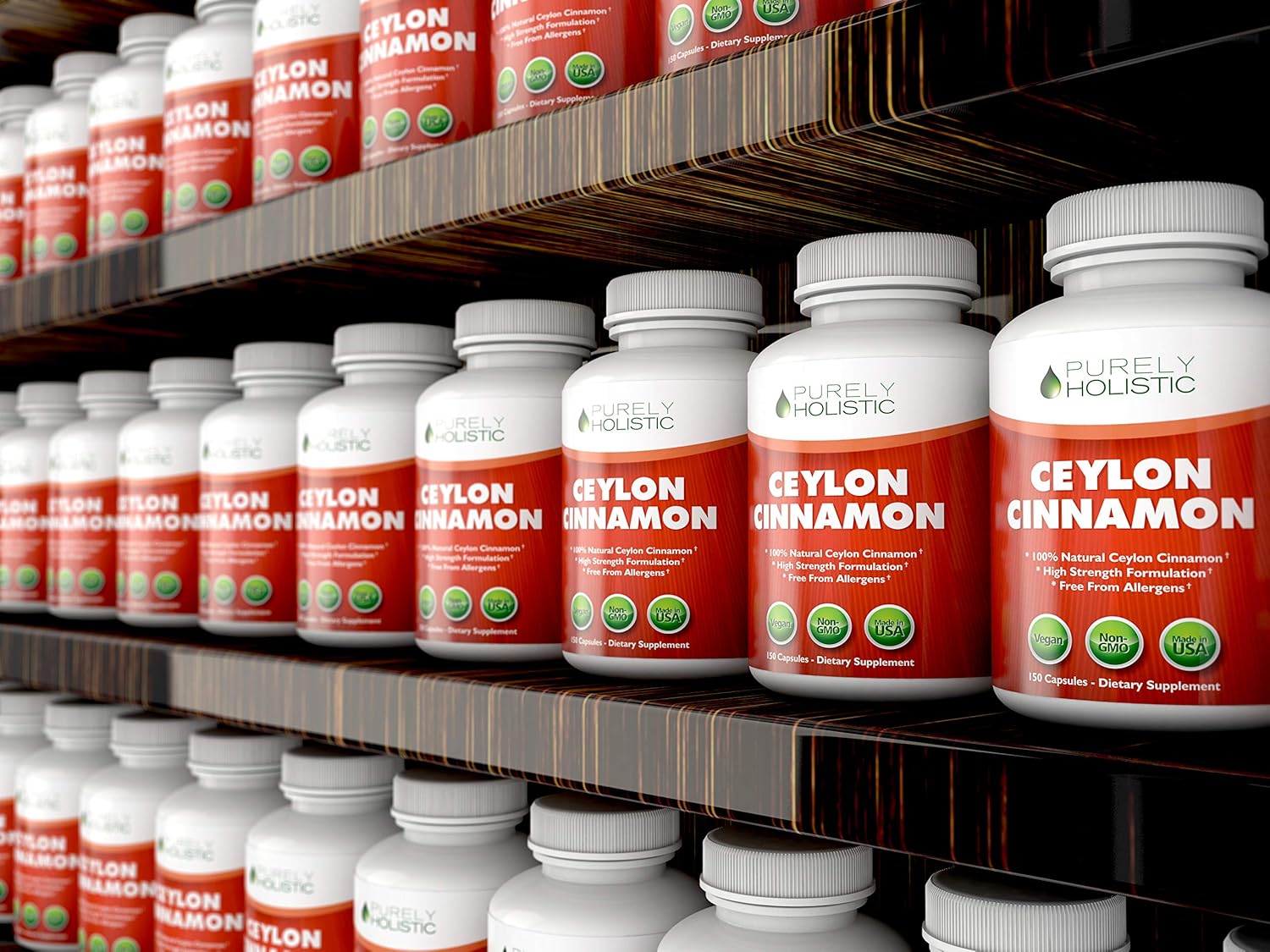 Ceylon Cinnamon Capsules 1500mg 150 Cinnamon Capsules Vegetarian & Vegan - 75 Day Supply (25% More) True Sri Lanka Ceylon Cinnamon Supplement Joint Support Blood Sugar Level Support: Health & Personal Care
