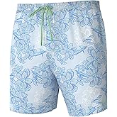 HUK Mens Kc Scott Patterned Volley Shorts, Performance Fishing Boardshorts