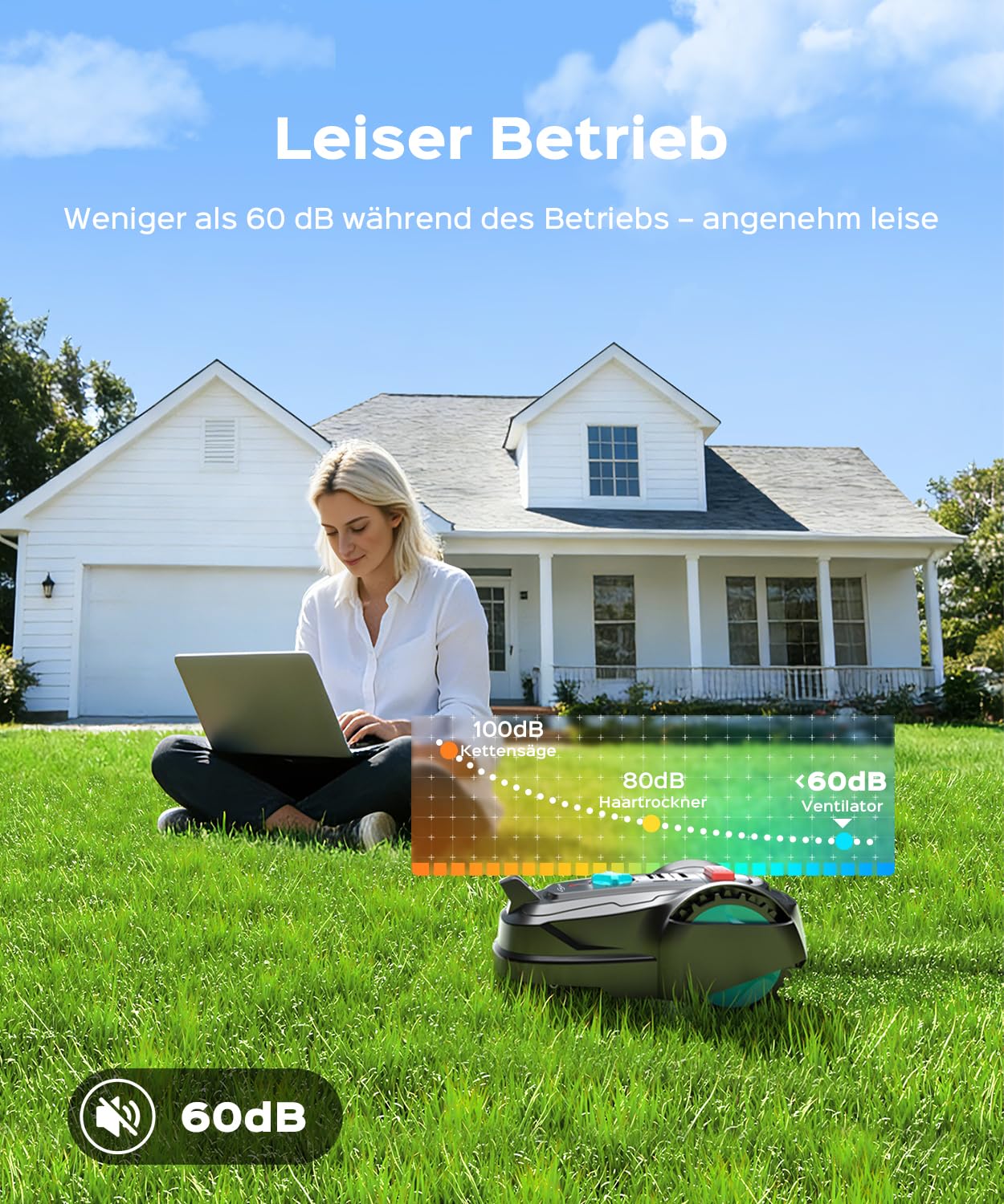 YARDCARE M800Plus Mähroboter ohne Begrenzungskabel,GPS Positionierung,Empf.800m²,KI Vision,U-förmiger Schnitt,Rasenmäher Roboter ohne Kabel, Smarte Hinderniserkennungen,App（Dunkelschwarz und Weiß） 9