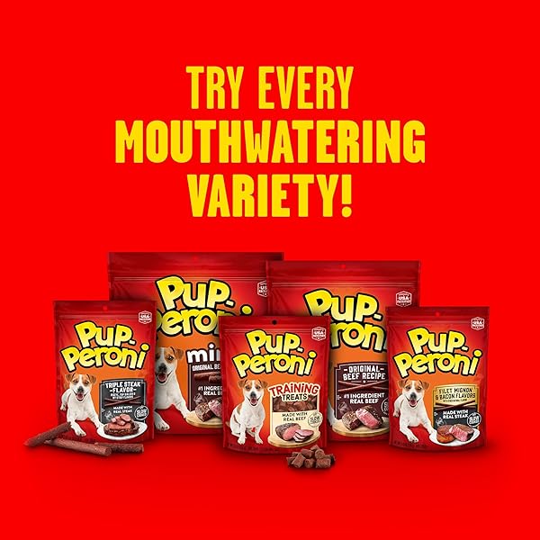 PUP-PERONI DOG TREATS, PRIME RIB FLAVOR, 38 OUNCE, MADE WITH REAL STEAK