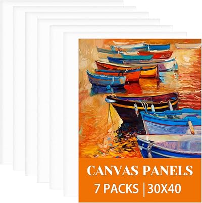 Koncci 30x40cm Canvas Painting 3mm 7pcs A3 Triple Primed Cotton Acid-Free