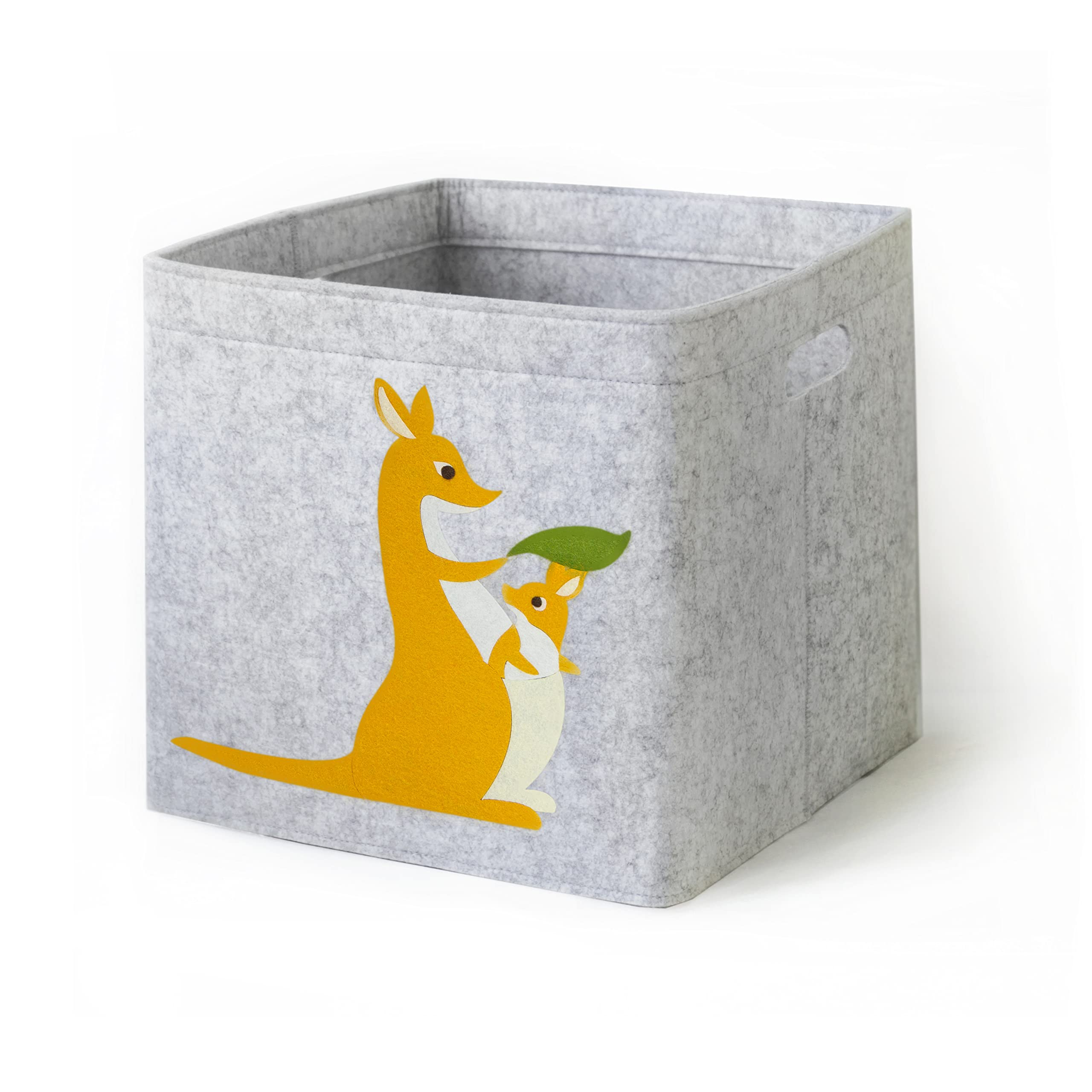 Lucky Sign - Toy Storage Box for Kids Aminal Theme Closet Organizer, 33x33x30cm - Kangaroo