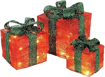 Amazon Com Amddm Gift Box Silhouette With 35 Warm White Led