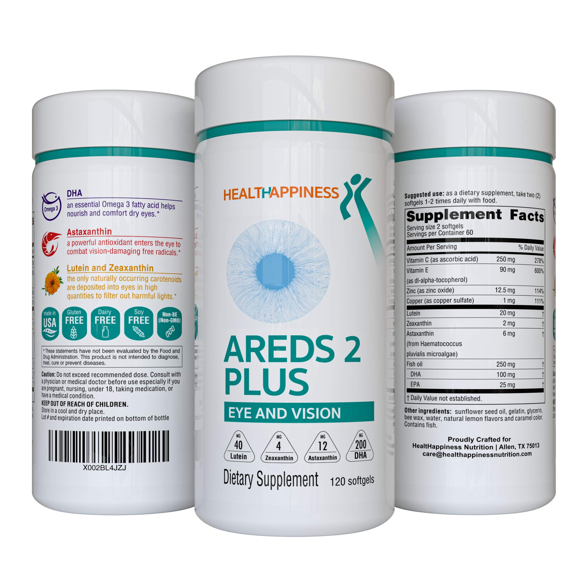 Buy UpNourish AREDS 2 Eye s for Macular , Dry Eye Lutein 40mg