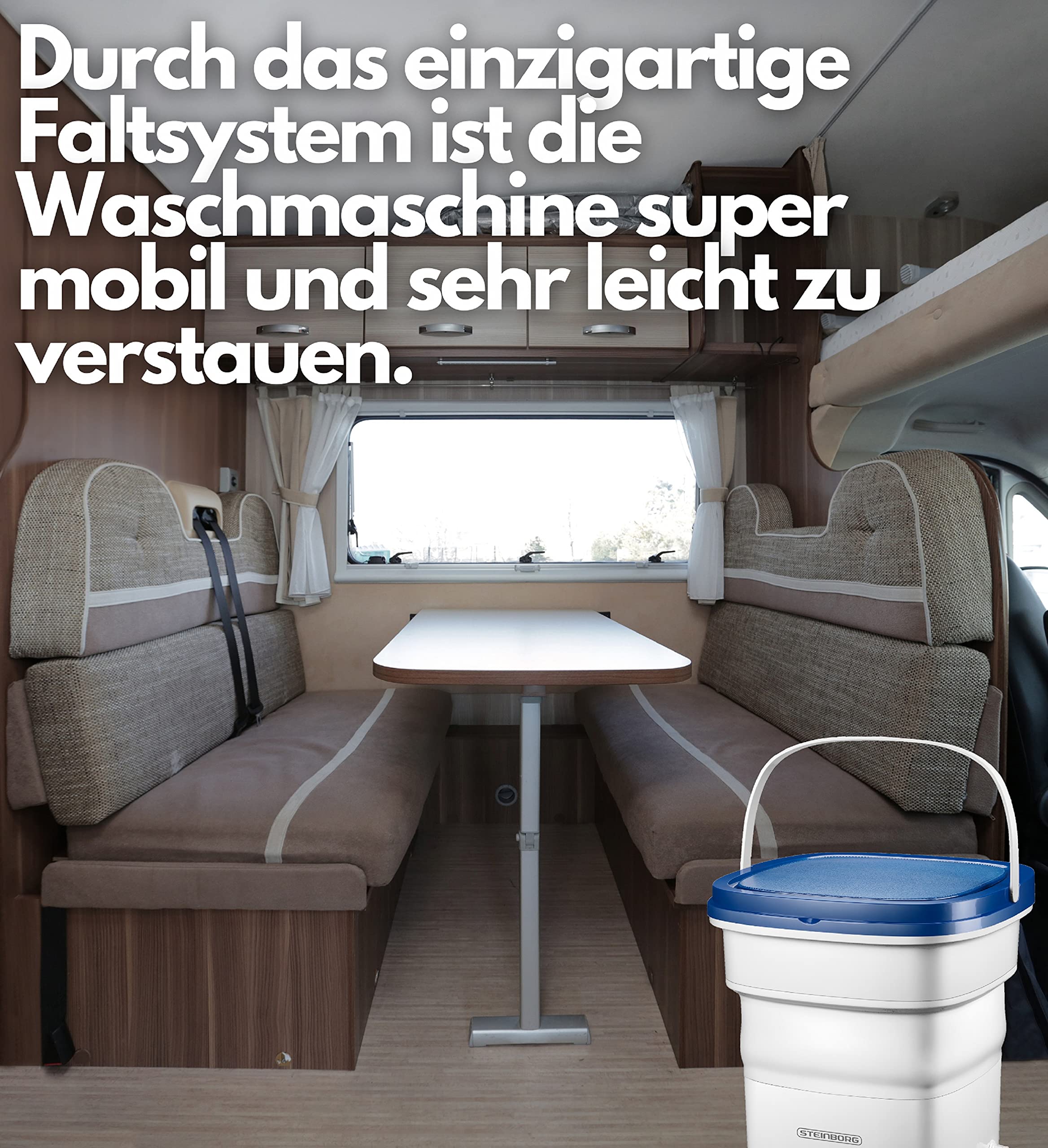 Faltbare Mini Waschmaschine | Waschautomat bis 1,5 KG | Reisewaschmaschine | Miniwaschmaschine | Camping Mobile Waschmaschine | Leistung: 135 Watt | Waschvorgang: <65 dB | Small Washing Machine 4