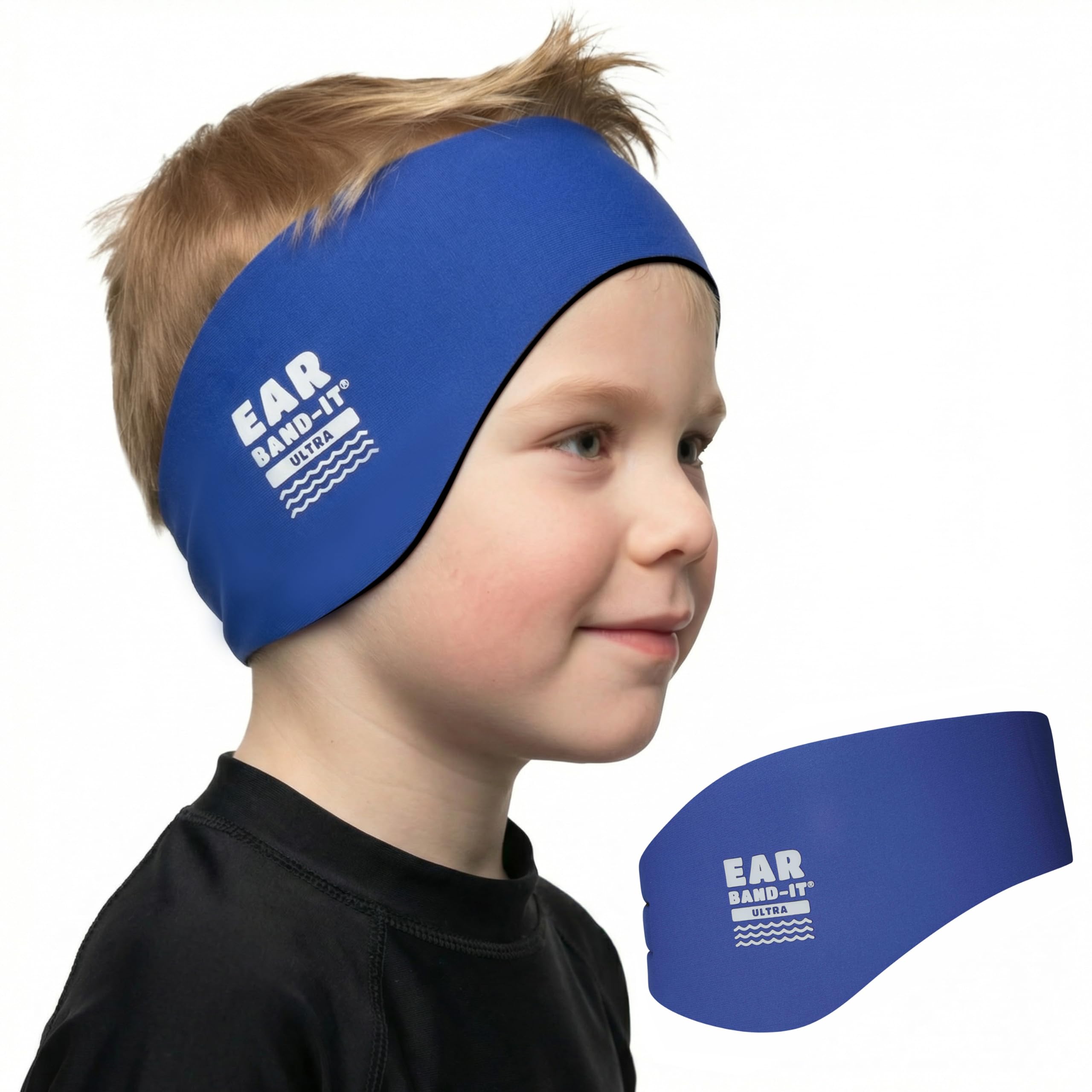 Ear Bandit Ultra swimmers headband (Blue, Medium)