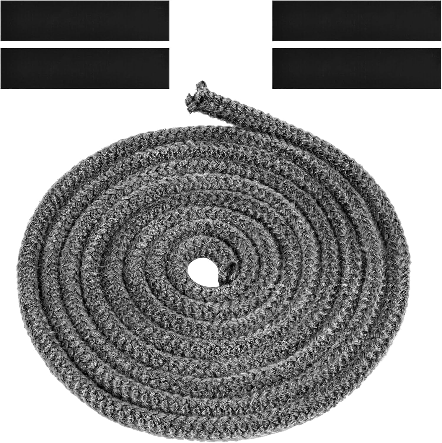 Flintronic Stove Rope, Heat Resistant Rope Seal Replacement Gasket with 4 Tapes, Sealant Strip Fire Rope for Wood Burning Stovee, Chimney, Fireplaces, Oven Door (Φ: 8 mm, Length 5 m)