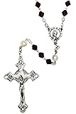 Garnet Red Austrian Crystal Catholic Prayer Rosary
