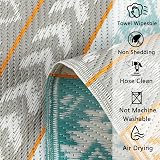 Famibay Outdoor Rug Recycled Plastic Waterproof Patio Garden Mat Reversible view 5