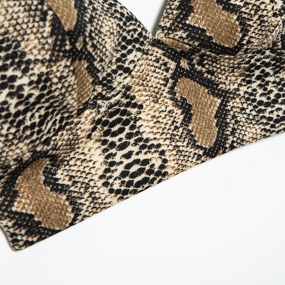 FUURY Women Casual Tank Tops Serpentine Vest Blouse Sleeveless Crop Top Cross Back Shirt (Serpentine, L)