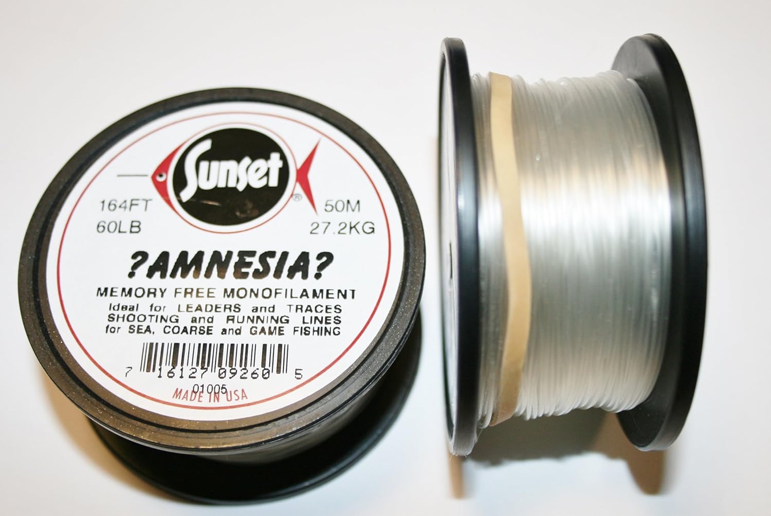 Sunset Amnesia Memory Free Monofilament 60lb Clear 50m Amazon.co